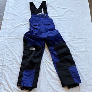 The North Face Vintage Blue/Purple and Black Gore-Tex Ski Bibs